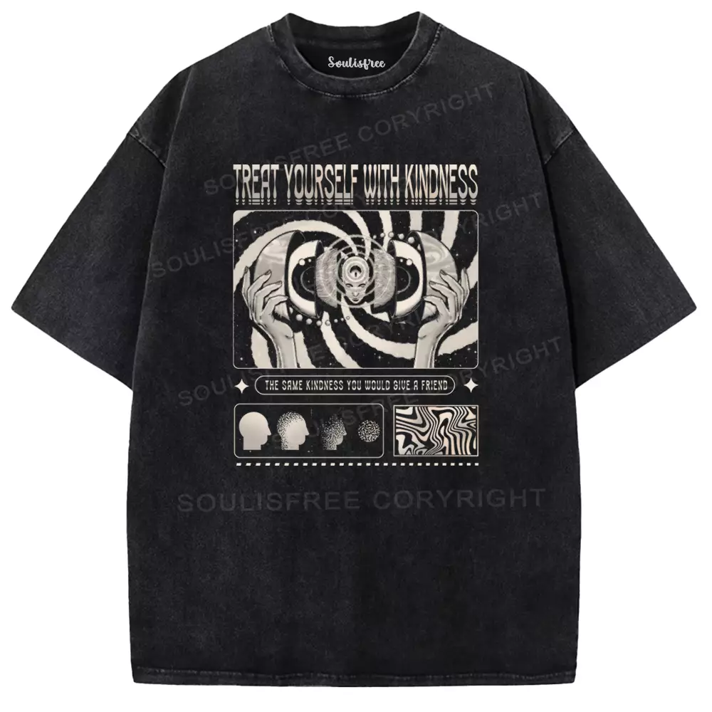 Treat Yourself With Kidness Washed T-shirt