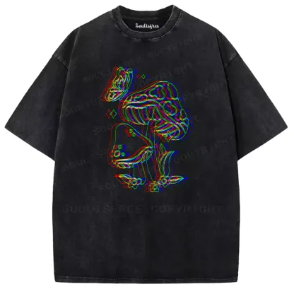 Psychedelic Mushroom Washed T-shirt