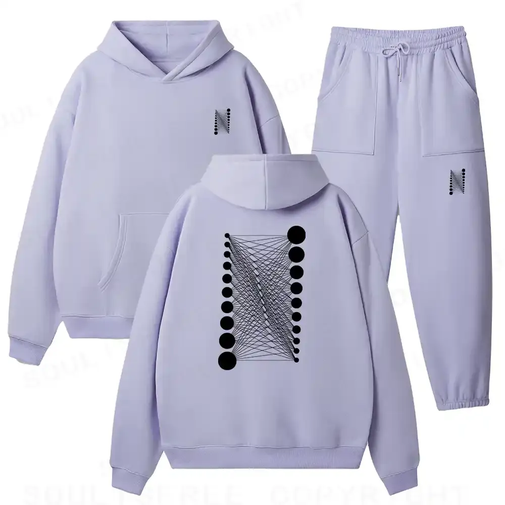 The Grid Within Fleece Hoodie Set
