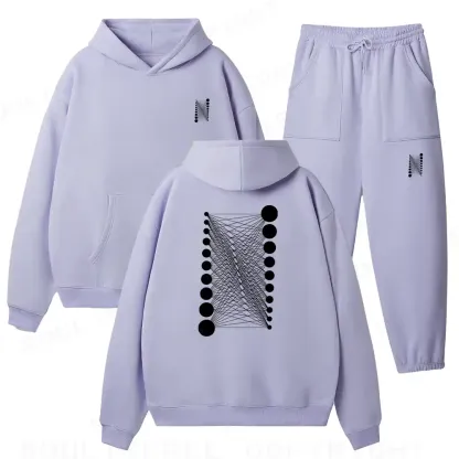 The Grid Within Fleece Hoodie Set