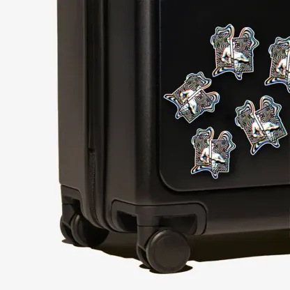 Chromatic Split-Frame Portrait 1PCS Stickers