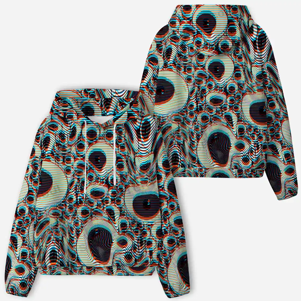 Trippy Optical Vortex All-Over Print Hoodie