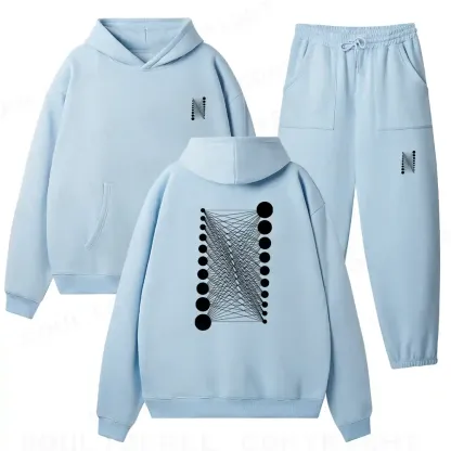 The Grid Within Fleece Hoodie Set