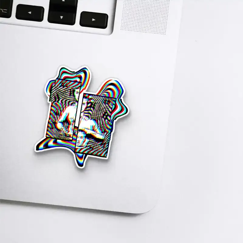 Chromatic Split-Frame Portrait 1PCS Stickers