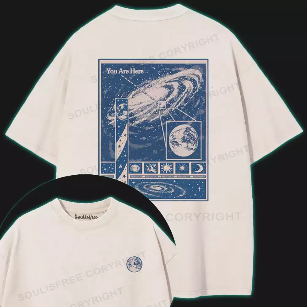 You Are Here Washed Space T-shirt