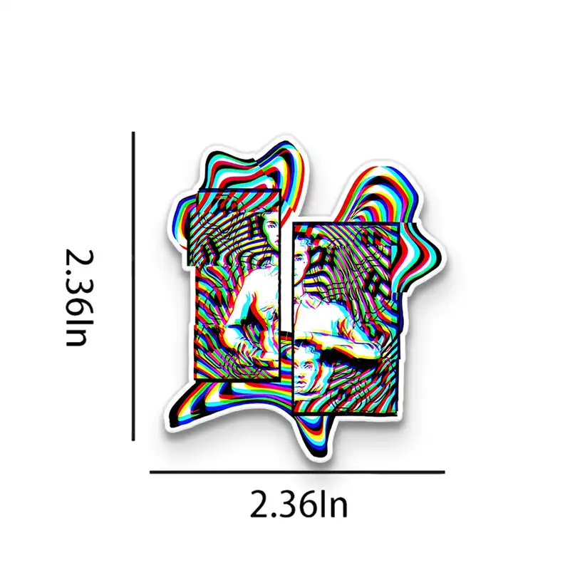 Chromatic Split-Frame Portrait 1PCS Stickers