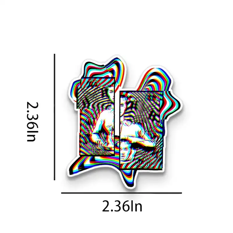 Chromatic Split-Frame Portrait 1PCS Stickers