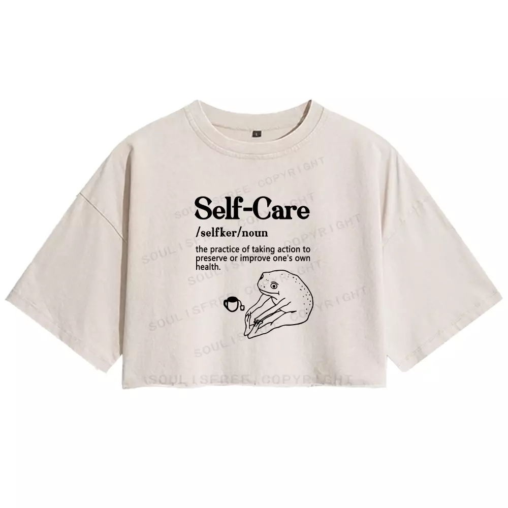 Self-Care Washed Crop T-shirt