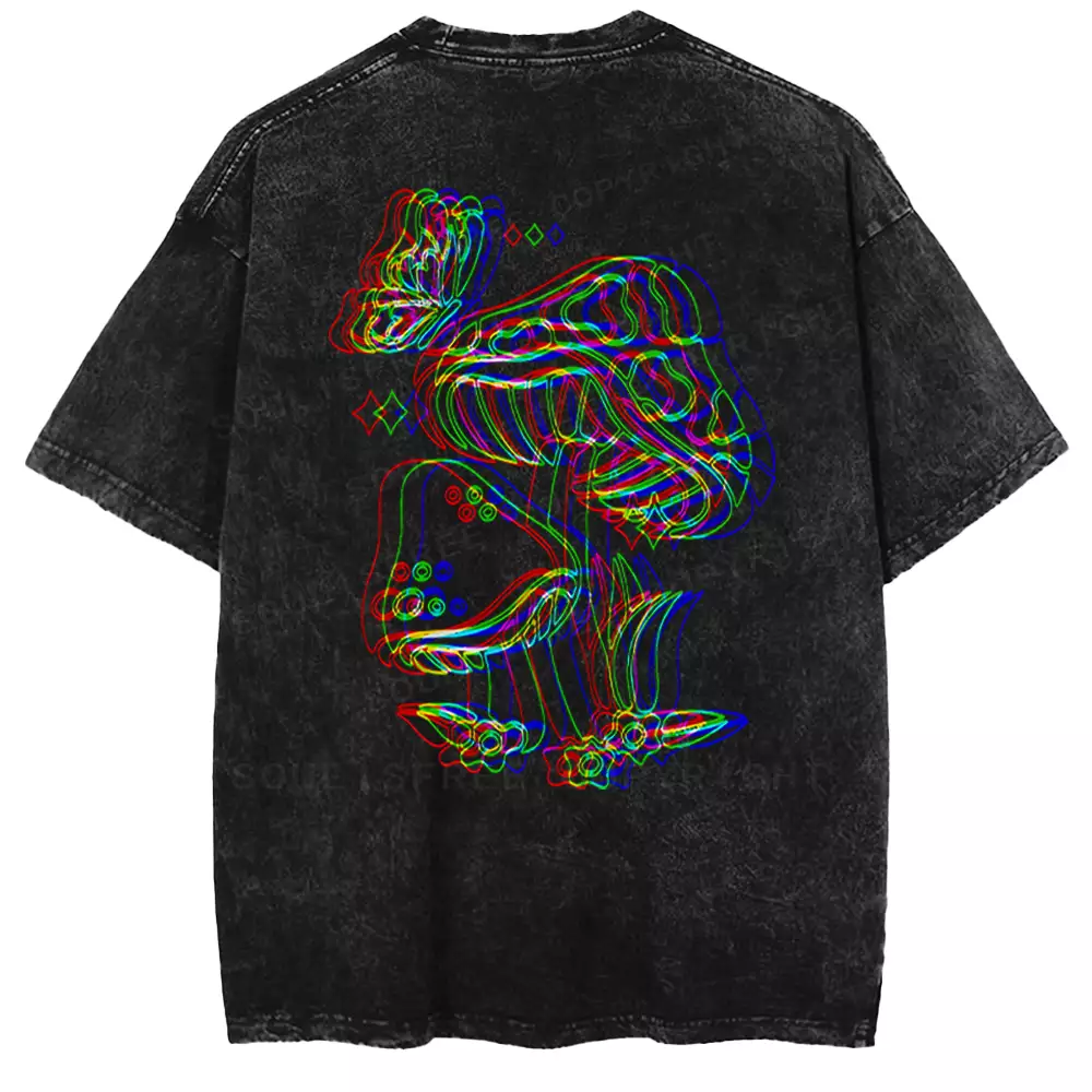 Psychedelic Mushroom Washed T-shirt