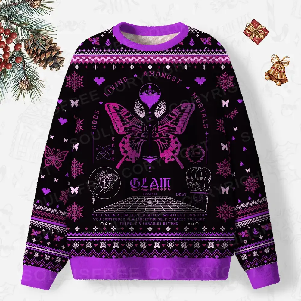 Gods Living Among Us Ugly Christmas Knit Sweatshirt