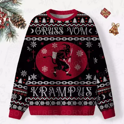 Gruss Vom Krampus Ugly Christmas Knit Sweatshirt
