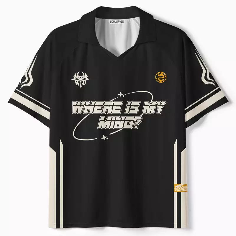 Where Is My Brain 1 Polo Collar Unisex Jersey