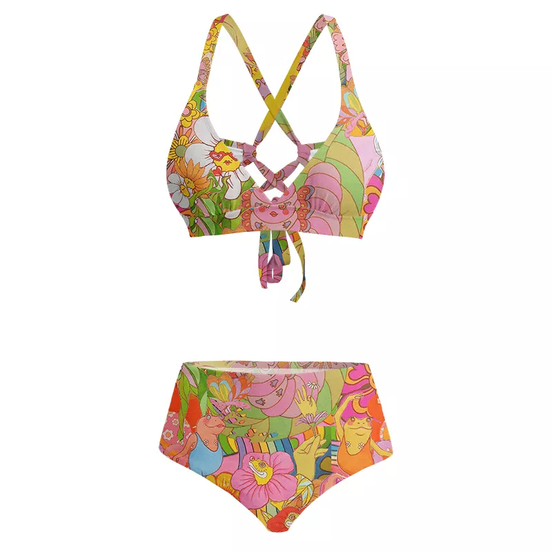 Soulisfree Garden of Joy Glitch Cross Bikini