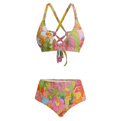 Soulisfree Garden of Joy Glitch Cross Bikini