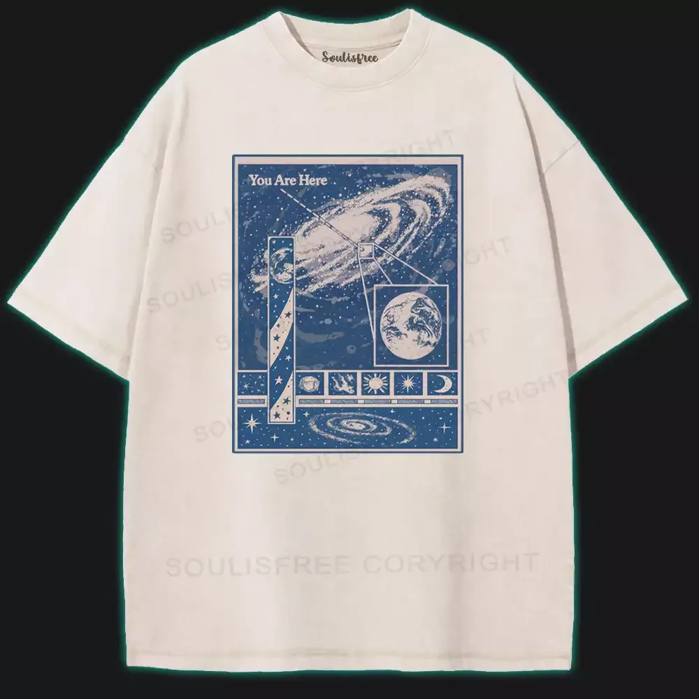 You Are Here Washed Space T-shirt