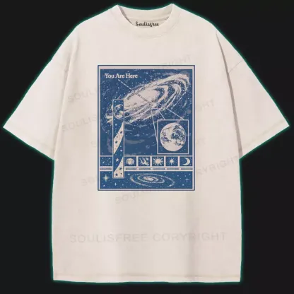 You Are Here Washed Space T-shirt