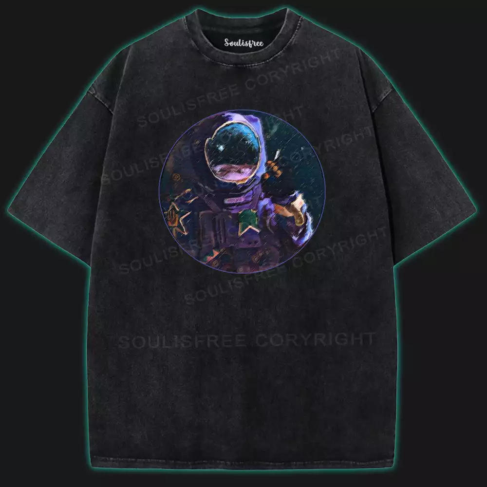 Chill in the Void Washed Space T-shirt