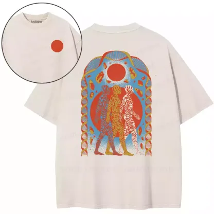 Chromatic Tri-Figure Totem Washed T-shirt