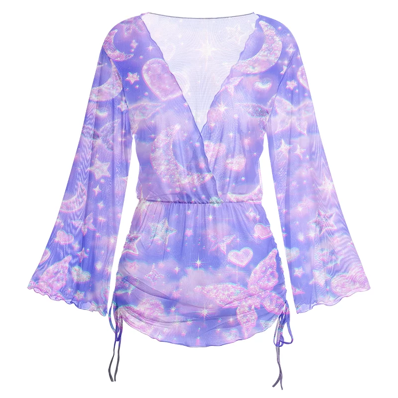 Soulisfree Cosmic Love Sheer Mesh Cover Up