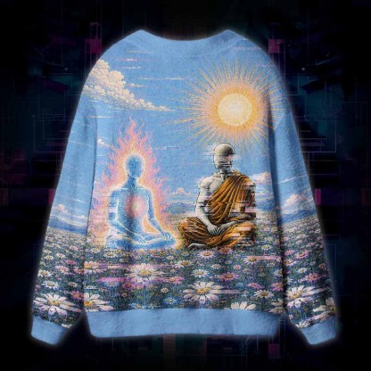 Soulisfree THE UNIVERSE WITHIN Fuzzy Cardigan Sweater 