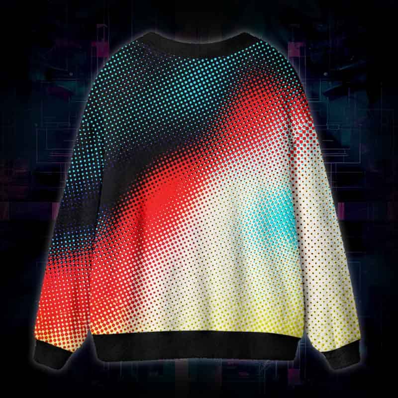 Soulisfree A Future Painted In Light Fuzzy Cardigan Sweater