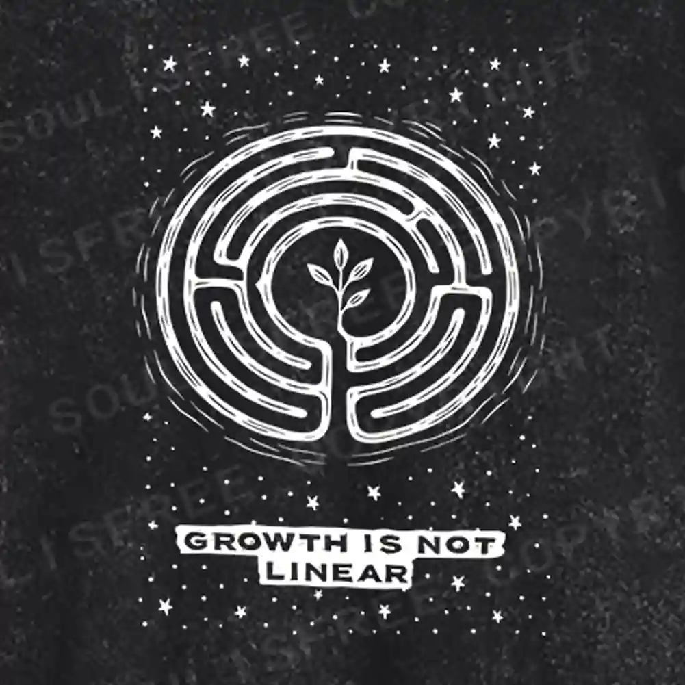 Growth Is Not Linear Washed Long Sleeve Shirt