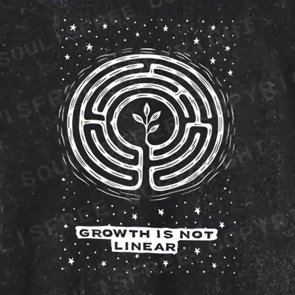 Growth Is Not Linear Washed Long Sleeve Shirt