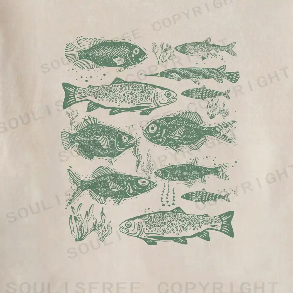 Retro Fish Washed Hoodie