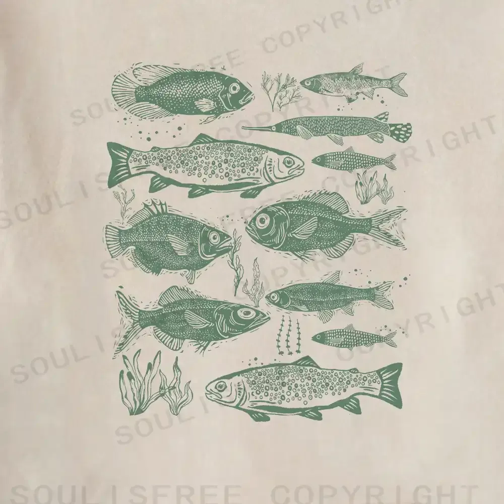 Retro Fish Washed Hoodie