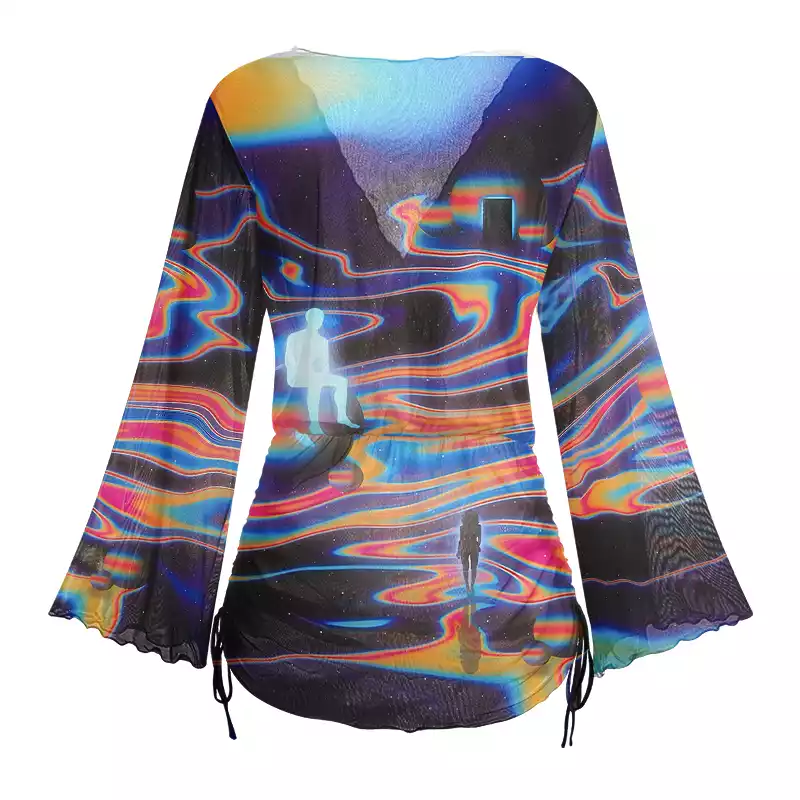 Soulisfree Interstellar Dream Walk Sheer Mesh Cover Up