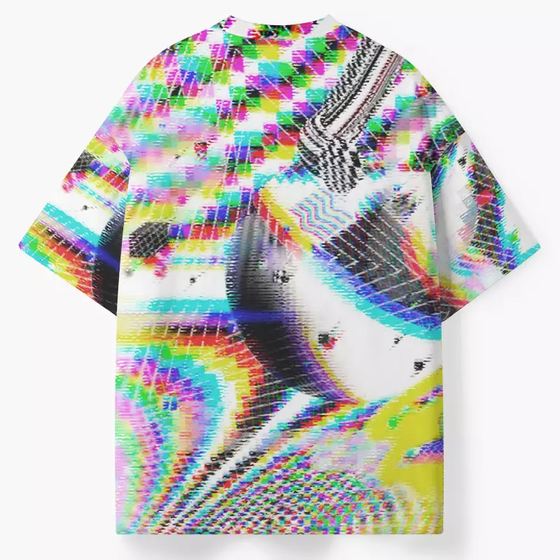 Soulisfree Pixel Color Glitch ECO‑PERF Graphic Tee