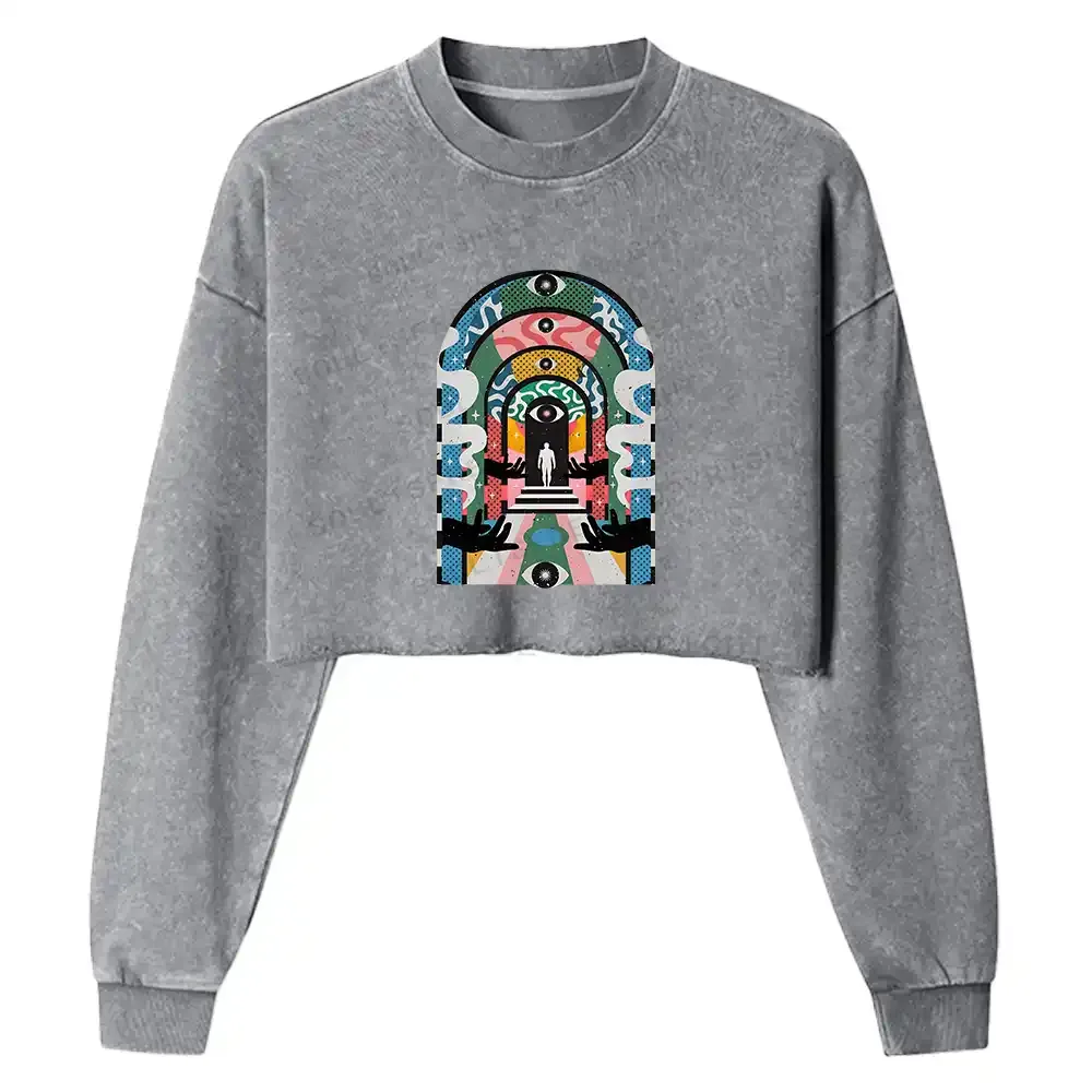 Healing Journey Washed Cropped Sweatshirt