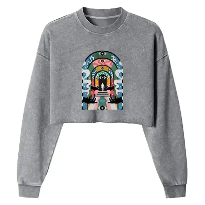 Healing Journey Washed Cropped Sweatshirt