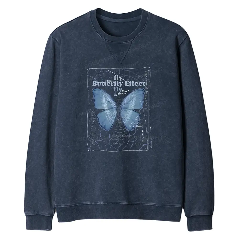 Butterfly Effect Regular Fit Washed Sweatshirt