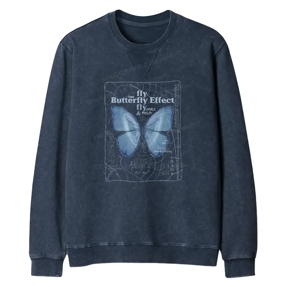 Butterfly Effect Regular Fit Washed Sweatshirt