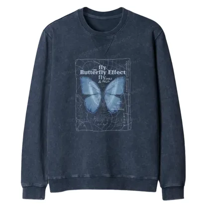 Butterfly Effect Regular Fit Washed Sweatshirt