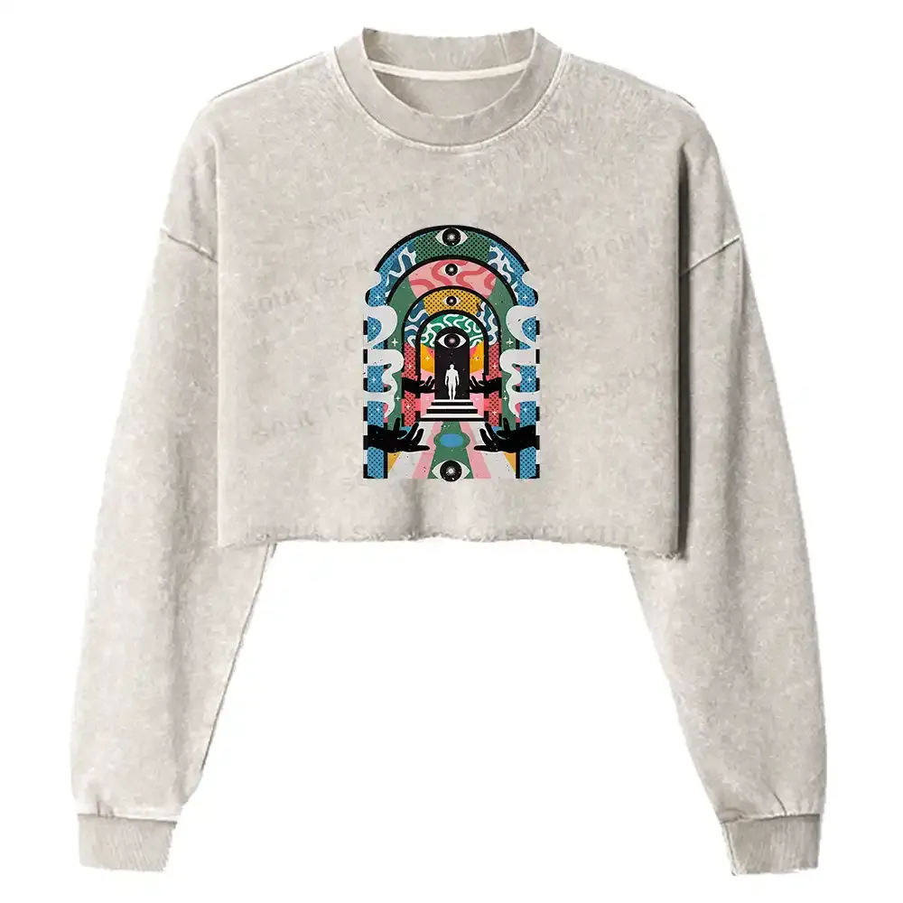 Healing Journey Washed Cropped Sweatshirt