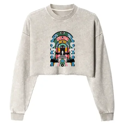 Healing Journey Washed Cropped Sweatshirt