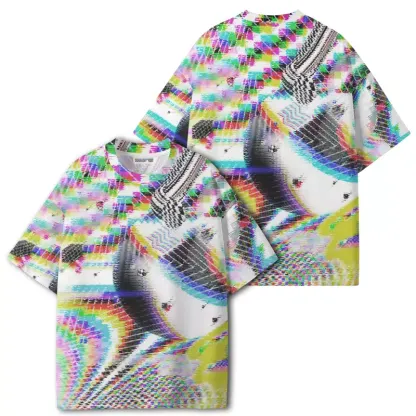 Soulisfree Pixel Color Glitch ECO‑PERF Graphic Tee