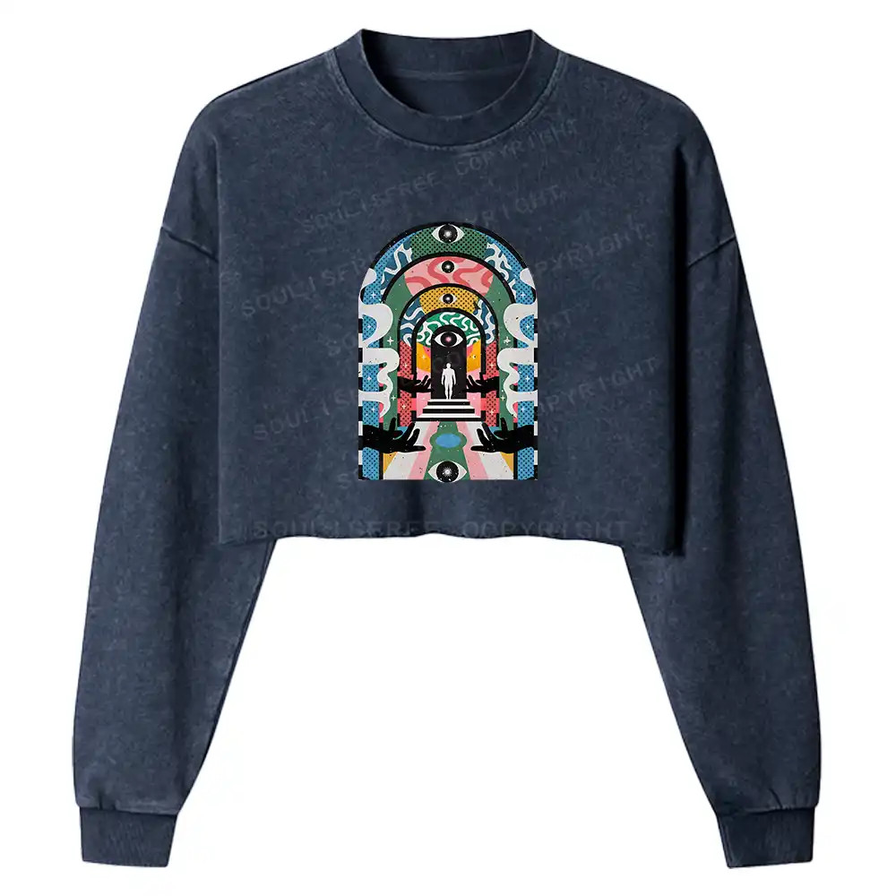 Healing Journey Washed Cropped Sweatshirt