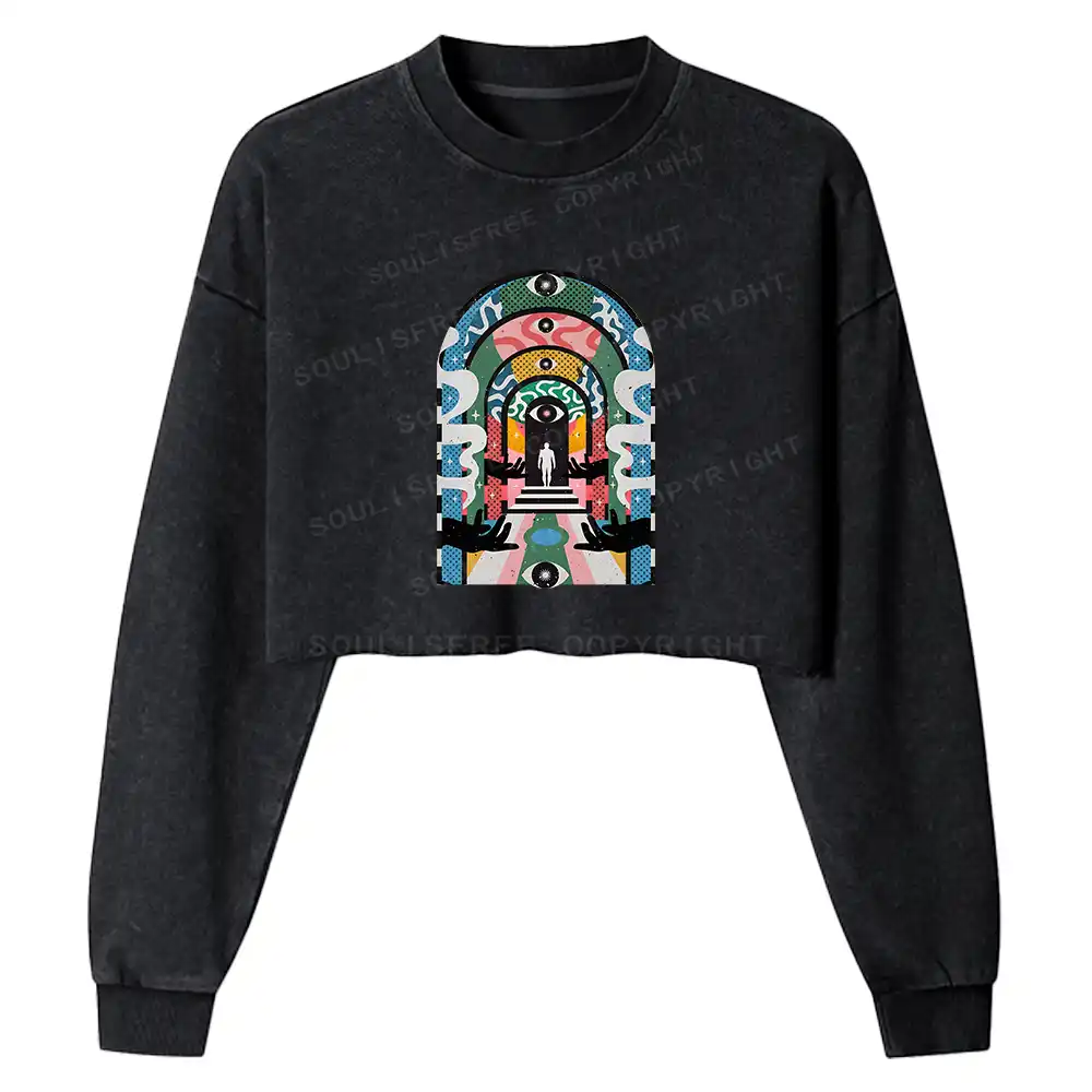 Healing Journey Washed Cropped Sweatshirt