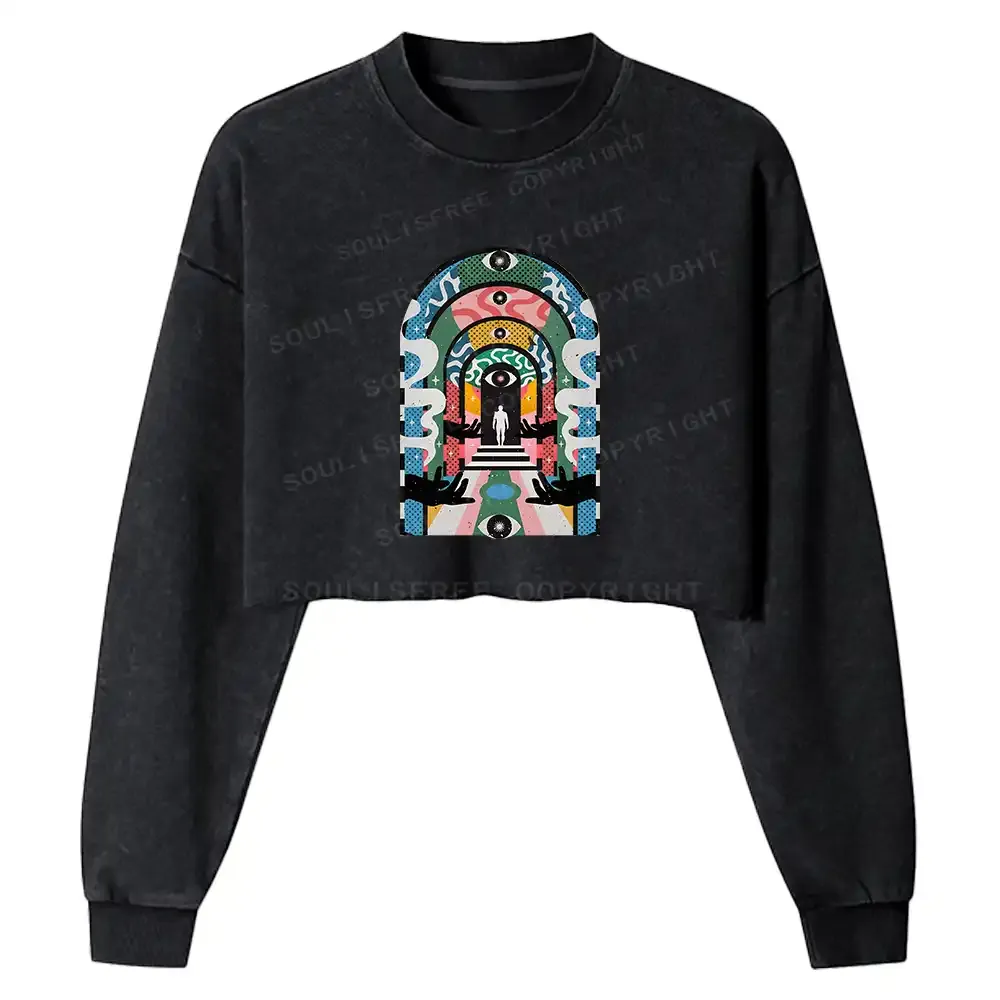 Healing Journey Washed Cropped Sweatshirt