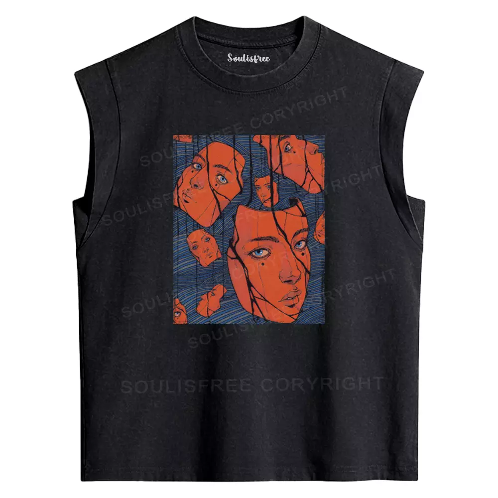 Cracked Perception Washed Tank Tops