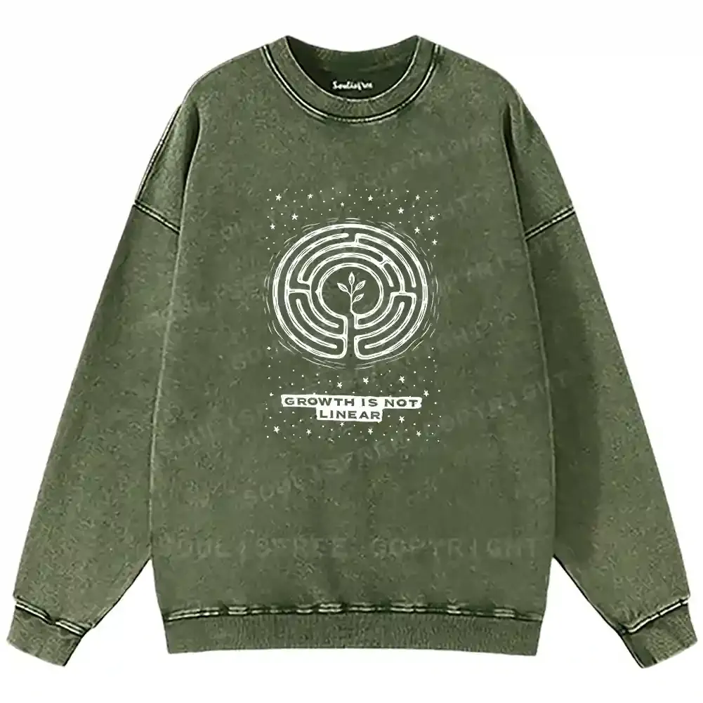 Growth Is Not Linear Washed Sweatshirts