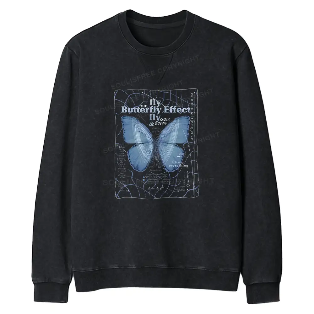 Butterfly Effect Regular Fit Washed Sweatshirt