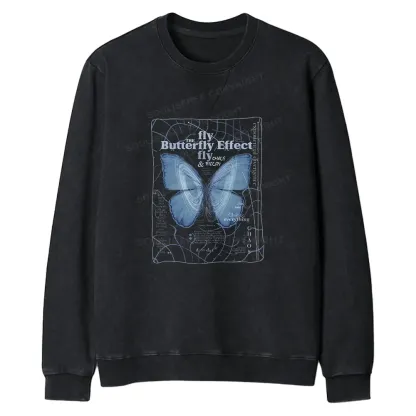 Butterfly Effect Regular Fit Washed Sweatshirt