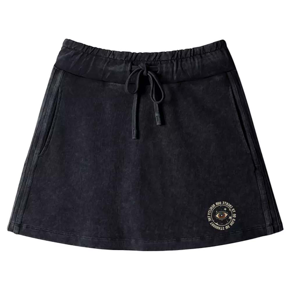 Create Our Reality Washed A-line Mini Skirt