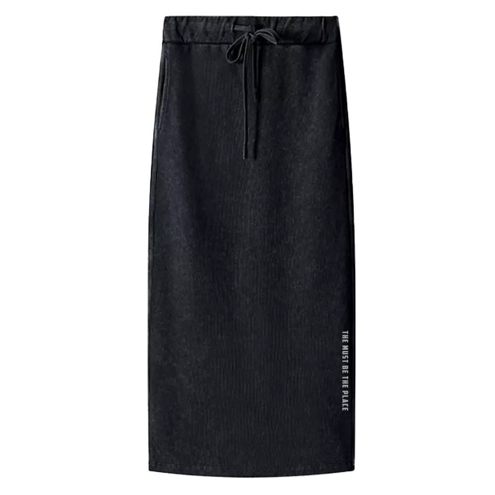 The Must Be The Place Washed A-Line Maxi Skirt