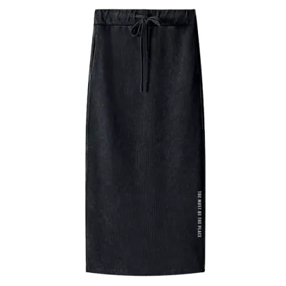 The Must Be The Place Washed A-Line Maxi Skirt
