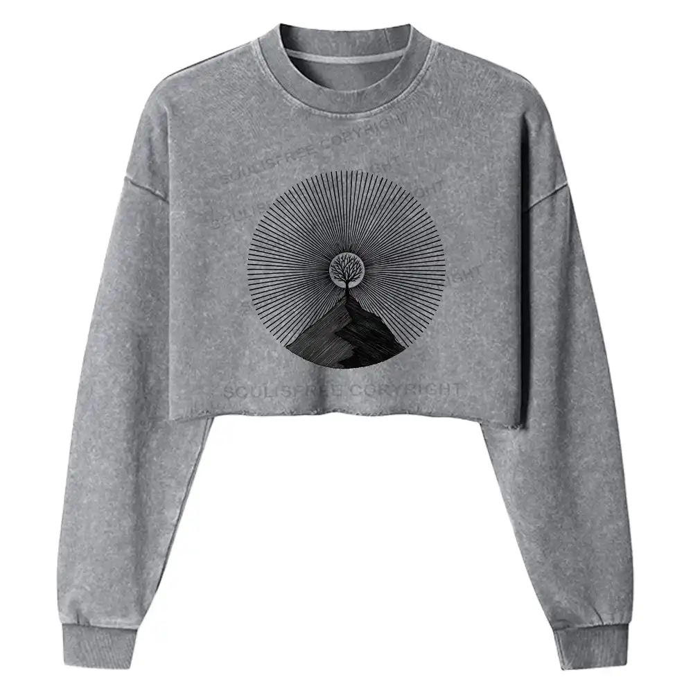 Your Mountain Washed Cropped Sweatshirt